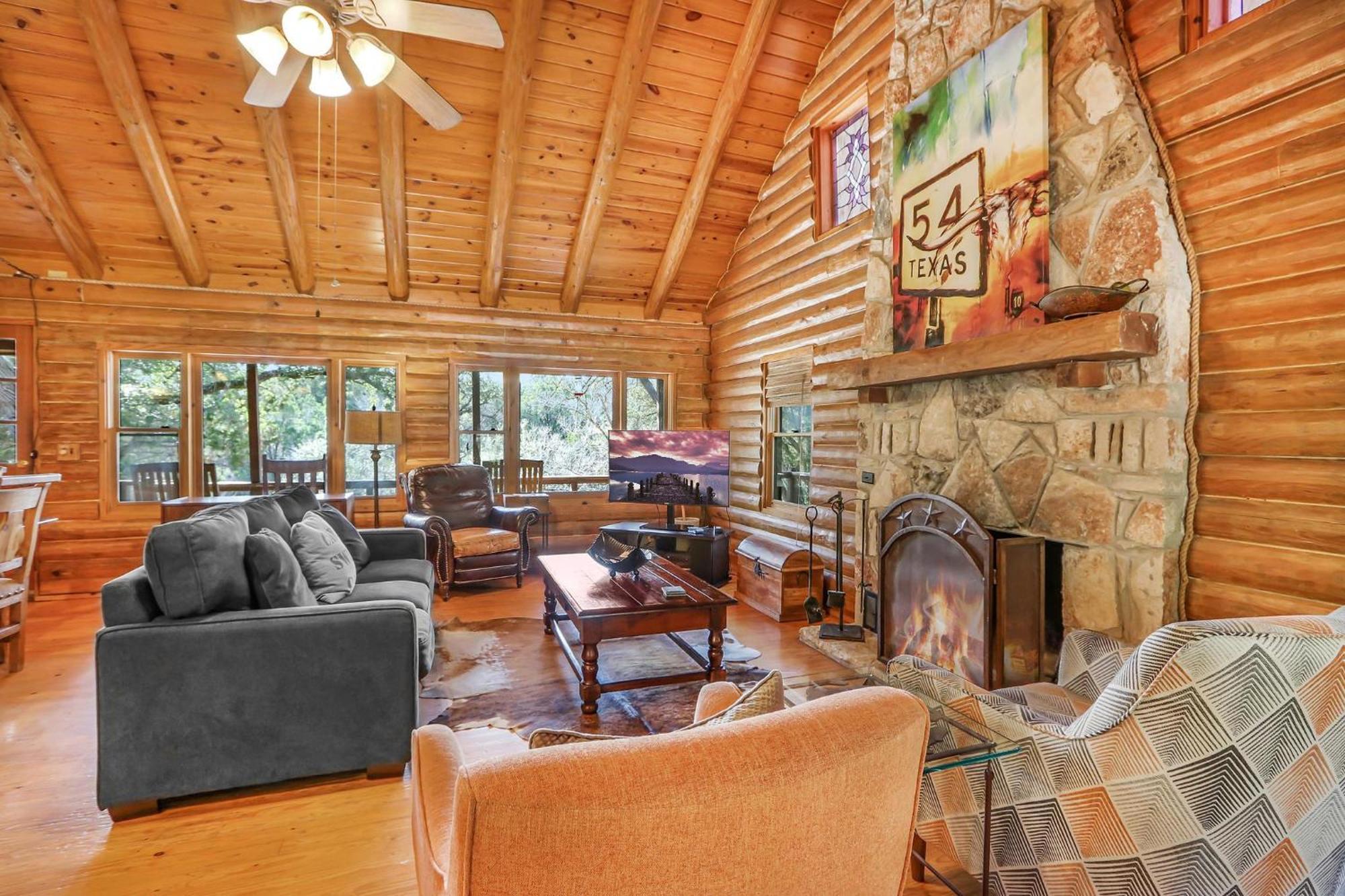 Falls Log Home Wimberley Exterior foto